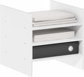 Furinno Cubicle Cube Insert, 3-Shelf Cube Organizer, Fits into Furinno Extra Thick Cubes, for Organizers and Storage, White (