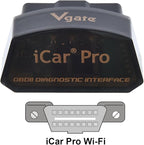 Vgate iCar Pro Wi-Fi OBD2 Scanner Scan Tools OBDII Car Diagnostic Tool Code Reader Fault Check Engine Light for iOS/Android