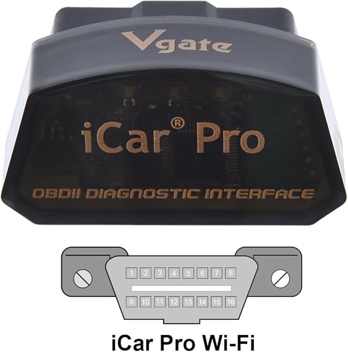 Vgate iCar Pro Wi-Fi OBD2 Scanner Scan Tools OBDII Car Diagnostic Tool Code Reader Fault Check Engine Light for iOS/Android