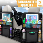 Meolsaek Kick Mats Back Seat Protector, Waterproof Oxford Seat Back Protector, Car Seat Back Protector for Kids, Back of Seat Protector for Kids Feet Car Seat (Black C -1pc)