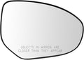 TRQ Passenger Side Mirror Glass Snap On Convex Compatible with 2011-2014 Mazda 2 2012-2013 Mazda 3 MA1325102