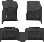 LASFIT Floor Mats for Jeep Grand Cherokee 2013-2015, for Dodge Durango 2013-2015 (Not for 6-seat), All Weather TPE Custom Fit Car Mats Floor Liners 1st & 2nd Row, Black