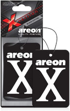 AREON X XV02 Hanging Best Car Air Freshener Black Crystal Scent, Paper Hanging Ornaments, Long Lasting Scent for Car or Home 