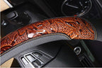 Steering Wheel Cover,Anti Slip Cover,Crocodile Grain Leather