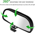 Large 5.7" Adjustable Mounted Blind Spot Mirror Fix with Screws to Prevent Falling, HD Glass Wide Angle Side Rearview Mirror Universal Vehicle Mounted Mirror (1)