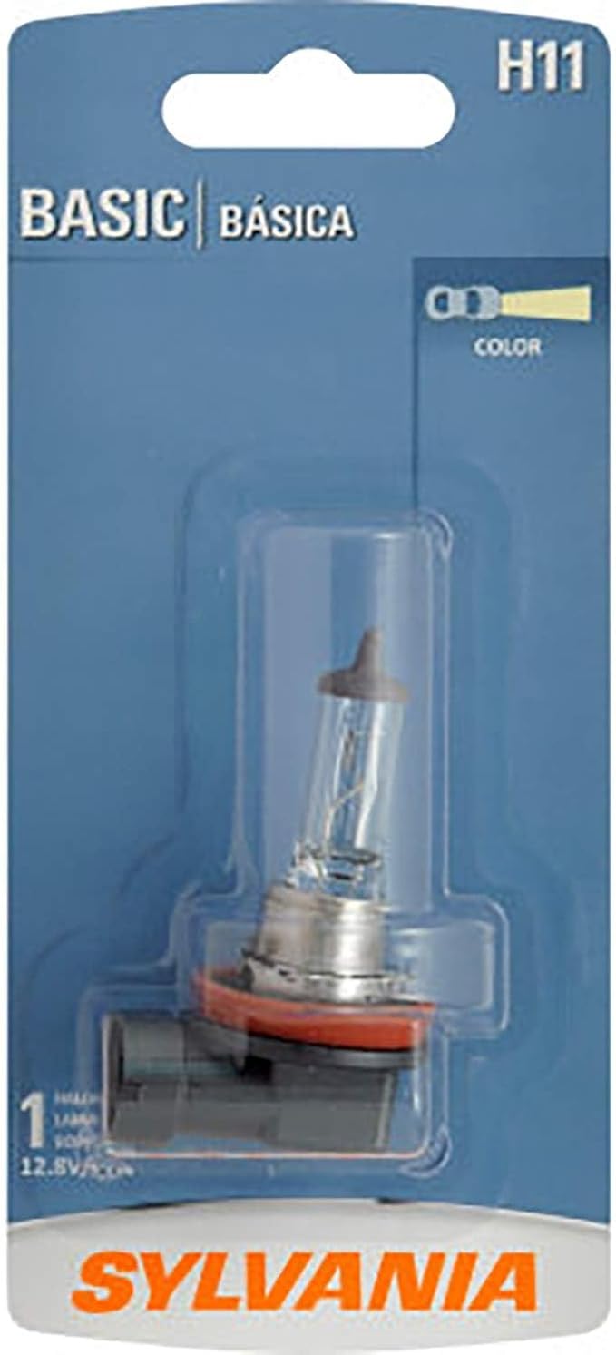 SYLVANIA - H11 Basic - Halogen Bulb for Headlight, Fog, Daytime Running Lights, and Cornering Applications (Contains 1 Bulb)