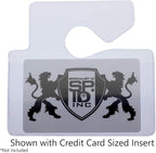 2 Pack - Clear Horizontal Vehicle Parking Permit Pass Hanger Tag Holder - Hangs from Car Rear View Mirror - by Specialist ID