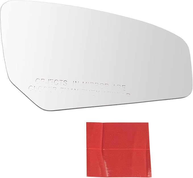 TRQ Passenger Side Mirror Glass Clear Convex Peel & Stick Compatible with 2010-2011 Nissan Altima NI1323137
