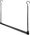 Adjustable Hanging Closet Rod, Extender Hanging Rod, Closet Hanging Organizer, Heavy Duty Closet Bar, Hanging Rod (Black, 1 P