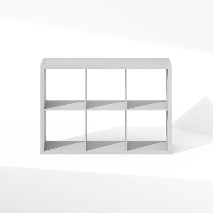 Furinno Cubic Closet Organizers and Storage, 6-Cube Closet Organizer, Open Shelf Closet Storage, Extra Thick Frame for Wardro