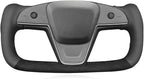 MEWANT Steering Wheel Cover for Yoke Style Steering Wheel for Tesla Model S 2021-2023 / Model X 2021-2023 Hand-Stitched Steering Wrap