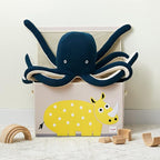 3 Sprouts Large Toy Chest for Kids with Lid and Handles - Collapsible Toy Storage Bin/Trunk/Box/Basket Organizer for Boys & G