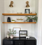 Wooden Floating Shelves for Wall, 48-inch Wall - Mounted Storage Shelves Premium Floating Bookshelf Solid Wood, Rustic Long S