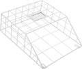 Cabilock Versatile Wall Magazine Rack Metal Wire Basket Magazine Holder Wall-mounted Bookshelf Iron Book Organizer Mail Organ