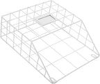 Cabilock Versatile Wall Magazine Rack Metal Wire Basket Magazine Holder Wall-mounted Bookshelf Iron Book Organizer Mail Organ
