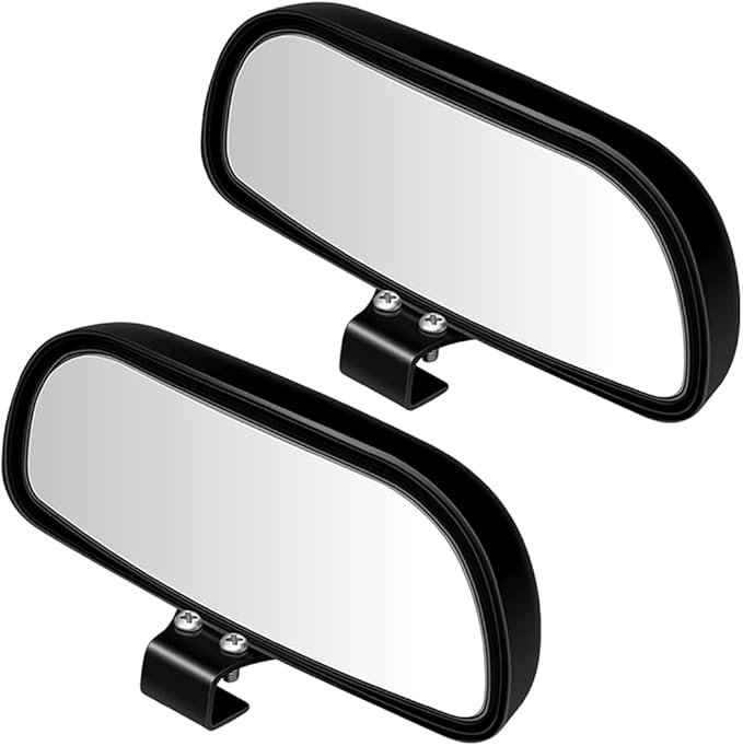 2PCS Large 5.7" Adjustable Mounted Blind Spot Mirror Fix with Screws to Prevent Falling, HD Glass Wide Angle Side Rearview Mirror Universal Vehicle Mounted Mirrors (2)