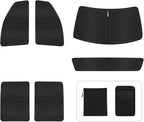 6PCS Window Shades for Chevy Silverado 2500 3500 2020-Present Accessories – Full Coverage Sun Shade for Side Windows, Rear Triangular & Windshield – UV Protection & Privacy for Camping
