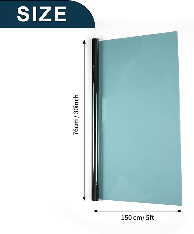 Motoforti Nano Ceramic Car Window Tint Film VLT 60% IRR 35% UVR 55% Blue 5ft x 30inch Privacy Film 2mil PET 1 Pc