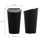 ThinSGO Silicone Trash Can with Lid - Car Cup Holder Trash Bin for Auto, Home, Office (Black)