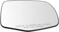 TRQ Passenger Side Mirror Glass Convex with Backing Plate For Factory Equipped & Aftermarket Mirrors Compatible with 2016-18 