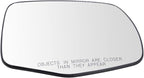 TRQ Passenger Side Mirror Glass Convex with Backing Plate For Factory Equipped & Aftermarket Mirrors Compatible with 2016-18 