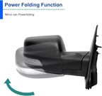 Spec-D Tuning Black Power Fold Heated + LED Signal + Blind Spot Monitor Right Passenger Side Mirror Compatible with 2019-2024 Ram 1500, Left + Right Pair