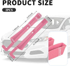 2PCS New Car Seat Gap Filler with 2 Storage Areas,Stylish Car Seat Gap Storage for Stabilizing Phone,Keys Wallet,Universal Car Seat Gap Filler Organizer (Carbon Pink)