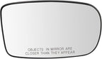 TRQ Passenger Side Mirror Glass Non Heated with Backing Plate Compatible with 2011-22 Dodge Charger 2011-16 Chrysler 300 2011