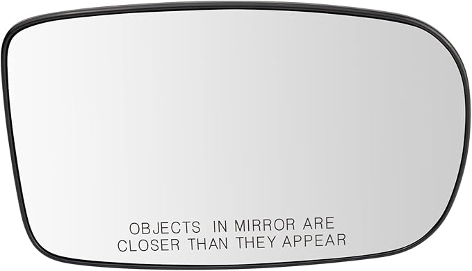 TRQ Passenger Side Mirror Glass Non Heated with Backing Plate Compatible with 2011-22 Dodge Charger 2011-16 Chrysler 300 2011