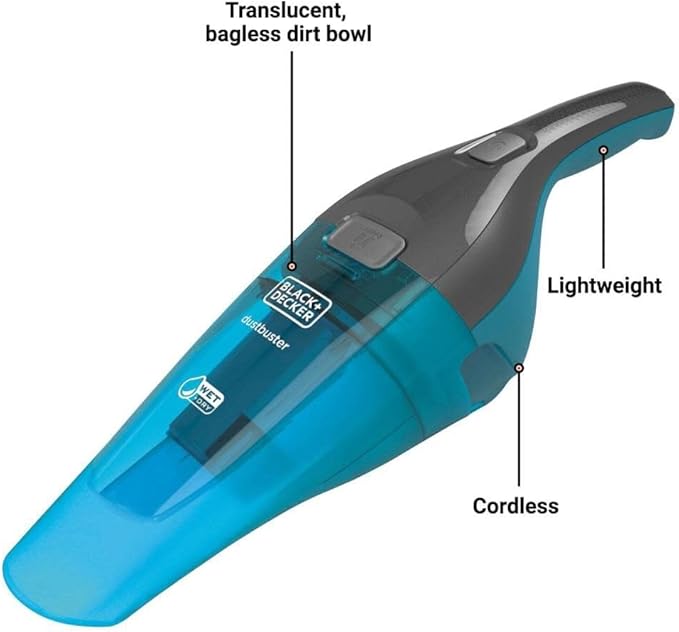 BLACK+DECKER dustbuster Wet/Dry Handheld Vacuum, Cordless Hand Vac (HNVC215BW52)
