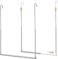 2 Pack Closet Rod Extender Adjustable 16-29 Inches, Double Hanging Organizer Extension for Clothes, Hook-on Storage Bar Adds 