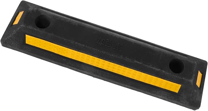 Parking Stopper for Garage Reflective Wheel Stopper for Easy Vehicle Alignment Parking Block Compact for Use for Driveways
