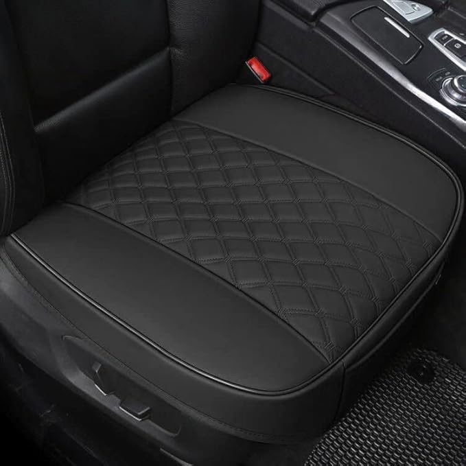 Black Panther PU Car Seat Cover, Front Seat Protector Compatible with 90% Vehicles,Embroidery,Anti-Slip & Full Wrapping Botto