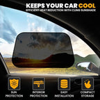 EcoNour Car Side Window Shades for Baby | 4 Pack - Car Window Sun Blocker Shades for Kids | Foldable Cling Window Cover Protects UV & Heat Glare | Window Shade for Privacy | Medium (21"x12")