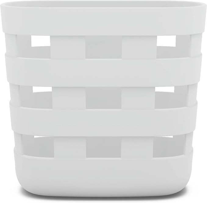 Lalo Bath Time Storage Bin - Keep Items Organized & Dry with Non-Toxic Plastic, Easy Cleanup, Removable Drying Bin, Woven Bab