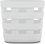 Lalo Bath Time Storage Bin - Keep Items Organized & Dry with Non-Toxic Plastic, Easy Cleanup, Removable Drying Bin, Woven Bab