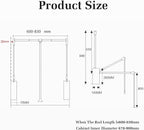 Pull Down Clothes Rail,Extendable Wardrobe Rod,Adjustable Lift with Return,for Wardrobe and Closet Clothing Storage,Space Sav