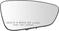 TRQ Passenger Side Mirror Glass Heated For Factory Equipped Mirrors Compatible with 2015-2017 Chrysler 200