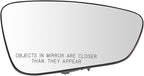 TRQ Passenger Side Mirror Glass Heated For Factory Equipped Mirrors Compatible with 2015-2017 Chrysler 200