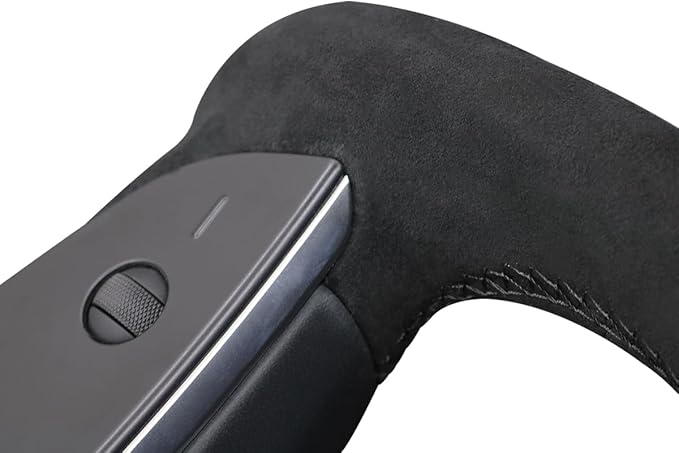 MEWANT Hand Stitched Tesla Model S Yoke Steering Wheel Cover Wrap for Tesla Model S 2021-2023 / Model X 2021-2023 Tesla Yoke Steering Wheel Accessories