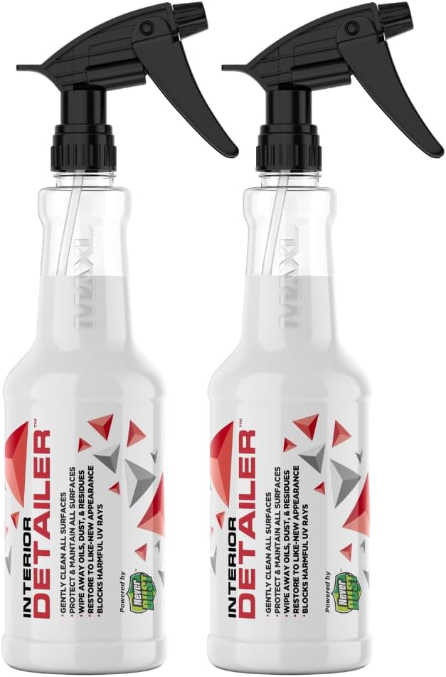 MAXL® Interior Car Cleaner Detailer Spray with NeverDust® Technology Formula (20oz, 2 Pack) - Repels Dust, Wipes Oil, Residue