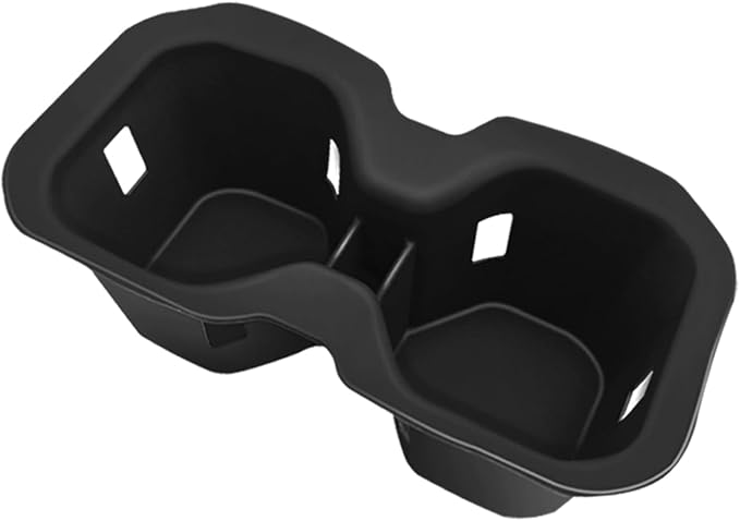 Muslogy Center Console Cup Holder Inserts Compatible with 2025 2026 Nissan Kicks Accessories Middle Console Armrest Front Drink Stopper Non-Slip Silicone Rubber Organizer Drink Cup Holder Organizer