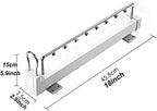 Heavy Duty Pull Out Closet Clothes Rod - Coat Hanger With Ball Sliding Rail, Adjustable Extendable Clothes Rail, Extendable W