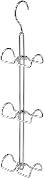 mDesign Metal Wire Over The Closet Rod Hanging Storage Organizer Hanger for Storing and Organizing Purses, Backpacks, Satchel