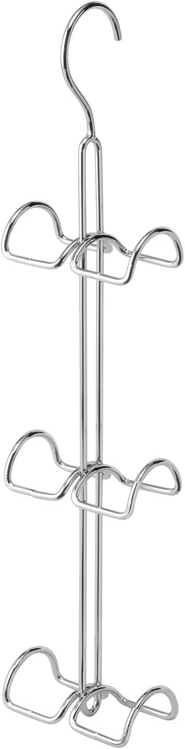 mDesign Metal Wire Over The Closet Rod Hanging Storage Organizer Hanger for Storing and Organizing Purses, Backpacks, Satchel