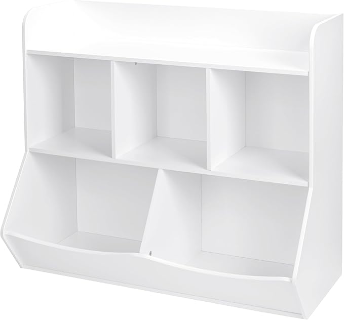 UTEX Toy Storage Organizer with Bookcase, Kid’s Multi Shelf Cubby for Books,Toys, Storage Organizer for Boys,Girls Play Room/