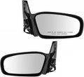 TRQ 2 Piece Driver and Passenger Side Mirror Assembly Set Electric Adjustment Non-Heated No Memory Black Compatible with 2001