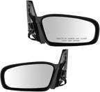 TRQ 2 Piece Driver and Passenger Side Mirror Assembly Set Electric Adjustment Non-Heated No Memory Black Compatible with 2001