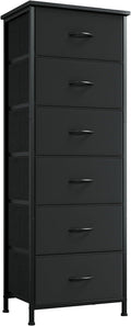 Somdot Tall Dresser for Bedroom with 6 Drawers, Storage Organizer Chest of Drawers with Removable Fabric Bins for Closet Beds