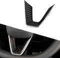 JSWAN Carbon Fiber Steering Wheel Panel Cover Fit for Tesla Refreshed Model 3 Highland Performance (2024+) Model Y Juniper (2025+) Steering Wheel Frame Trim Cover Accessories (Gloss Twill Weave)
